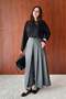 Anthracite Polyviscon Skirted Trousers - 2