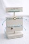 Turquoise Evil Eye Beaded Bracelet Set – Adjustable 3-Piece Women's Bracelet with Gold Detail