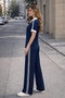 Women's Polo Collar Stripe Detailed Two-Piece Tracksuit Set Comfortable Fit - 6