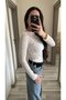 Women's Boat Neck Transparent Lace Blouse - 3