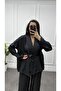 Women's Slim Shawl Collar Belted Kimono Pants Set - 3