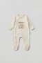 Baby Boy/Girl Rompers with Booties Mother Mommy Super Hero Printed Snap Fastener Ecru Bodysuit Romper 5352 - 2