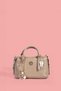 Women's Cream Shiny Patent Leather Star Charm Detailed Hand and Shoulder Strap Bag - 3