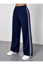 Women's Polo Collar Stripe Detailed Two-Piece Tracksuit Set Comfortable Fit - 4