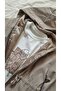 Girl's Stone Embroidered Hooded Lined Raincoat Triple Set - 3