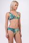 Women's U Detailed Patterned Gathering Bikini Set - 3