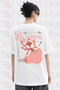 Unisex Women's and Men's Bloom Printed Special Design Oversize Comfortable Daily Use Combed Cotton T-Shirt - 3