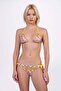 Women's Zigzag Patterned Shiny Triangle Bikini Set