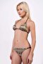 Women's Triangular Lurex Fabric Bikini Set with Accessories
