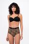 Women's Leopard Patterned High Waist Bikini Set with Accessories