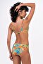 Women's Adjustable Strap Patterned Gathering Bikini Set - 4