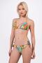 Women's Padded Covered Triangle Patterned Tie-Up Bikini Set - 4