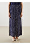 Patterned Women's Skirt with Elastic Waist - 2