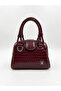 Women's Luxury Model Patent Leather Crocodile Patterned Scholarship Mechanism Handheld Handle Chain Strap Shoulder Bag