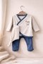 3-Piece Baby Boy Hospital Discharge Set with Carousel Detail – 100% Cotton / Newborn