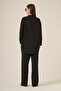 Women's Comfortable Fit Tencel Linen Set Black 31308 - 6
