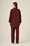 Women's Comfortable Fit Tencel Linen Set Plum 31308 - 6