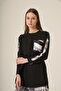 Women's Pleated Skirt Suit Black 31309 - 4