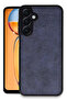 Newface Samsung Galaxy A55 5g Case Interleaved Leather Cover - Navy Blue