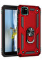 Newface Huawei Y5P Case Sofia Silicone Cover with Ring - Red