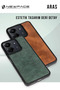 Newface Samsung Galaxy A35 5g Case Interleaved Leather Cover - Black - 3