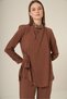 Women's Natural Fiber Collar Stone Set Brown 31316 - 5