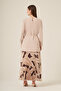 Women's Pleated Skirt Suit Beige 31309 - 6