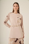 Women's Pleated Skirt Suit Beige 31309 - 4