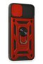 Apple iphone 11 pro case with pars lens ring silicone - red - 2