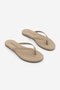 Women's Thin Strap Round Toe Casual Slippers Navisa Beige Suede - 7
