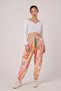 Women's Street Style Printed Crinkled Sports Harem Pants