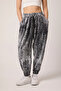 Women's Street Style Patterned Jacquard Sports Shalwar Trousers - 2