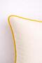 Decorative Pillow Cover with Piping – Cream & Yellow Energy - 2