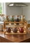 8 Piece Etna Prism Glass Spice Jar Set with Bamboo Lids and Wooden Stands Spice Jar Set - 4