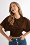 Women's Wide Sleeve Waist-Fitted Blouse - 4