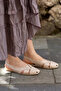 27050 Genuine Leather Open Back Women's Ballerinas - 8