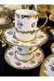 Kosova 6-Person Golded Enameled Coffee Cup Set 90 ml (Elvi̇s) - 5