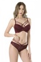 Lace Detailed Soft Cup Bra Panty Set with Crossed Straps