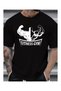 Unisex Fitness Gym Printed Oversize Crew Neck T-Shirt