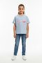 Girl's Crew Neck Short Sleeve Printed T-Shirt 25010