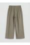 Elastic Waist Textured Satin Women's Trousers (S6) - 2