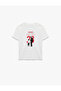 Short Sleeve Crew Neck Oversize Cotton T-Shirt with Ataturk Print - 3