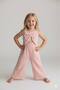 Bow Detailed Trousers Blouse Girls Pink Set