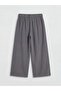 Elastic Waist Textured Satin Women's Trousers (S6) - 4