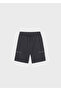 Boy's Zippered Bermuda Shorts Black - 6219 - 3