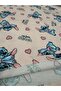 Girls' Pajama Set with Stitch and Heart Pattern, 100% Cotton Single Jersey Fabric, Short Sleeves, Crew Neck - 8
