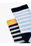 Cotton Striped 2-Piece Sock Set - 3