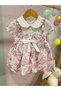 Floral Printed Baby Girl Puffy Stylish Dress with Peter Pan Collar - 3