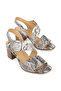 , Women's Genuine Leather Heeled Sandals 1611050Z8415 Silver - 2