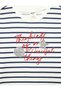 Cotton Short Sleeve Crew Neck Printed Striped T-Shirt - 4